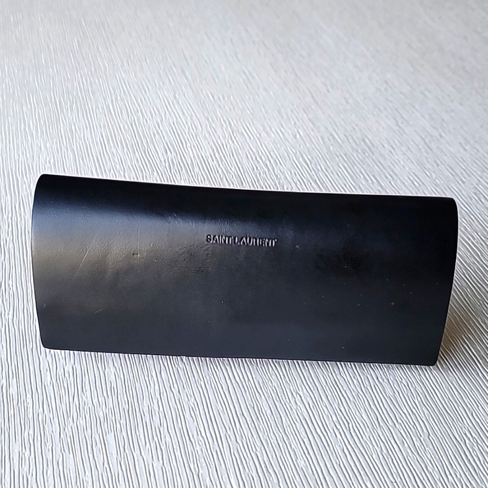 SAINT LAURENT black sunglasses case.
